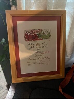 Framed Art Print - Chateau Mouton Rothschild 1989 Georg Baselitz